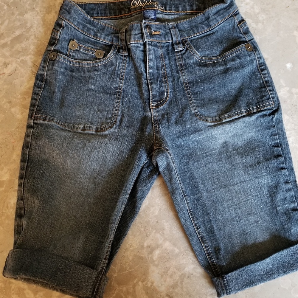 Duplex 8p Cuffed Long Shorts  Blue Jeans